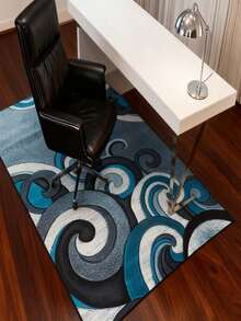 Una alfombra de área de estilo abstracto minimalista moderno con textura alta y baja, diseño bohemio, ligera, antideslizante, antimanchas, lavable, adecuada para dormitorios, salas de estar, pasillos, entradas y decoración del hogar, con felpa de cristal, 700g por metro cuadrado, base de plástico con puntos y un grosor de 5mm - Multicolor - Ver 4