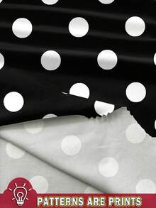 Aloruh 波尔卡圆点图案优雅性感金属扣装饰镂空修身黑色针织弹力女式连衣裙 - 黑色 - 查看 3