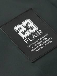 Aesthetic Post 男士休闲百搭运动立领夹克，大号印花图案，年轻情侣款，大口袋，秋冬外套 - 灰色 - 查看 5