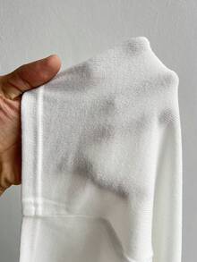 Coolane Women's Winter Y2K Party Street Wear Casual  Date Night Asymmetric Shoulder Long Sleeve Ruched Fashionable White Beltless Mini Dress For Elegant - White - View 6