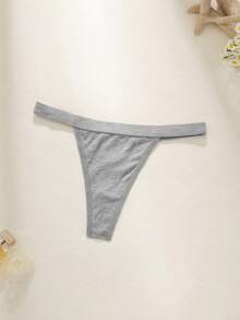 NudeFit 1 Quần lót lọt khe tối giản màu trơn dành cho nữ - Xám - Xem 5