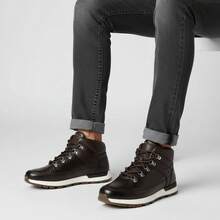 Tenis Botín para Hombre de Piel de Armadillo | Diseño Premium, Suela Antiderrapante y Estilo Urbano Elegante 2025 - cafe - Ver 1