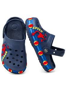 Sandalias chanclas luz LED de verano invierno niño comodos para deporte navidad y playa - Azul Marino - Ver 4