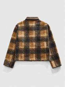 ROMWE MEN Men's Autumn/Winter Collegiate Style Patterned Overcoat - Multicolor - View 2