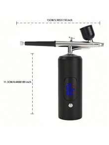 Bộ dụng cụ phun sơn có máy nén - Màn hình kỹ thuật số, Điều chỉnh 3 tốc độ, Pin lithium 500mAh có thể sạc lại, Sạc USB, Máy phun sơn không dây dùng cho làm móng tay, trang điểm, sơn, trang trí - Nhiều màu - Xem 4
