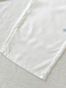 SHEIN Conjunto de 2 peças para meninas: blusa branca com mangas bufantes e laço colorido + calça pantalona roxa, ideal para o dia a dia e para as férias. Perfeito para o verão. - Azul e branco - Ver 7