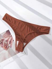 Women's Casual Comfy High Stretch Fabric Redwood Thong Halloween - Redwood - View 2