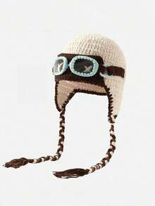 Joivida Warm Winter Hat With Funny Detachable Crochet Ears And Pilot Glasses Easy To Wear Unisex Headwear For Men Women Boys Girls Cycling Cold Weather Costume Party Warm Gear Ear Protection - Multicolor - View 8