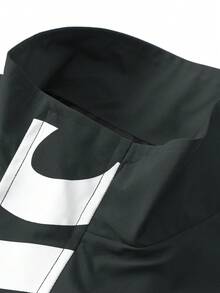 Aesthetic Post 男士休闲百搭运动立领夹克，大号印花图案，年轻情侣款，大口袋，秋冬外套 - 灰色 - 查看 4