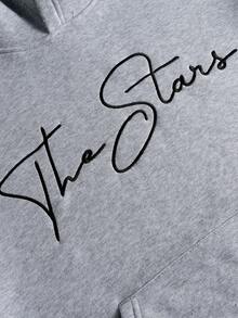 PAVTROS Men's Casual Fashion Street Hooded Sweatshirt With Embroidered Letter Kangaroo Pocket & Thermal Lined, Paired With Drawstring Waist Wide Leg Sweatpants Set, Suitable For Autumn/Winter Hoodie And Sweatpants Set Designer Sweatsuit Mens Jogger Set Mens Sweatsuit Set, - Grey - View 8