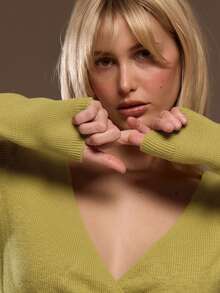 MUSERA Áo kiểu ballerina buộc nơ bên hông, dệt kim gân, thích hợp cho ngày Chủ nhật lãng mạn, đi sân bay, nghỉ lễ, mùa thu, trở lại trường học, mùa thu, mùa xuân, lễ hội Y2K, lễ hội hóa trang, mùa xuân hè. - Màu vàng - Xem 4