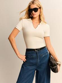 Daynim Zipper Fly Wide Leg Jeans - Medium Wash - View 6