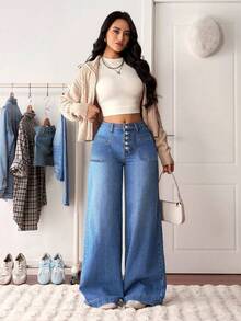 Pantalones para mujer pantalón pantalones de dama pantalones baggy pantalones de mezclilla mujer pantalones>cargo pantalones de mujer>cargo vaquero para mujer outfit - Negro - Ver 3