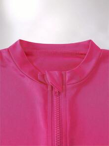 Sparklyn 秋冬款青少年女孩保暖街头风格紧身裤 - 玫紅色 - 查看 3