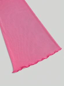 Lyrianda Đầm cổ bèo nhún tay chuông cỡ lớn cho nữ, mặc đi nghỉ lãng mạn, bộ 2 món - Nhiều màu - Xem 10