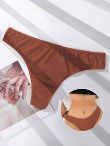 Women's Casual Comfy High Stretch Fabric Redwood Thong Halloween - Redwood - View 3