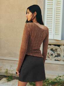 Nöista Grey Mini Pleated Skirt With A Wide Waistband And Statement Buckle For Women,Autumn Chic School Back-To-School Playful Versatile Holiday Looks - Dark Grey - View 3
