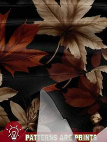 EMERY ROSE 休闲简约枫叶秋季优雅女士中长连衣裙，秋冬 - 彩色 - 查看 3