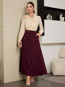 Modelyn Gonna a-line svasata e affusolata in stile retrò per pendolari