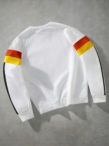 Aesthetic Post - Áo nỉ nam, áo nỉ tay raglan phối màu phong cách đường phố, mùa Thu/Đông - Nhiều màu - Xem 3