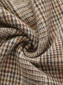 Franclia Stylish Autumn/Winter New Arrival: Versatile High-Neck Long-Sleeved Knitted Black T-Shirt, Base Layer + Brown Plaid, Plaid Trousers, Casual And Versatile High-Waisted Long Trousers, Spring/Autumn New Arrival: Thick Woolen Straight-Leg Trousers, Women's Two-Piece Set.Winter,Winter Clothes For Women,Christmas,New Year,New Year Clothes,Party,Beach,Elegant,Casual,Graduation Season Attire, Fashionable Casual Commuter Wear, Business Office Wear, Versatile And Stylish Everyday Casual Wear, Urban Teacher's Professional Attire - Multicolor - View 7