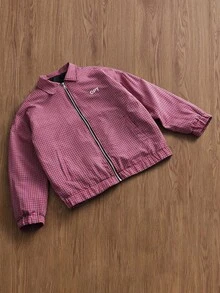 TOKVUE Men's Casual Jacket, INS Streetwear Hip Hop Plaid Zip-Up Loose Jacket, Suitable For All Seasons, Suitable For Music Festivals And Daily Matching, Boyfriend/Husband Gift, Y2K - Red - View 3