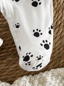 3 pezzi Tutina con piedi a maniche lunghe per neonati in beige, caffè, caffè scuro, in tessuto morbido e traspirante, comoda per tutte le stagioni, ottimo anche come regalo per il bambino - Multicolore - Visualizzare 5