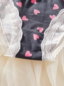 Bộ 3 quần lót ren vá tối giản thoải mái dành cho nữ - Nhiều màu - Xem 4