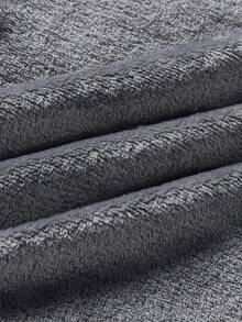 Manfinity VCAY Men's Autumn/Winter Letter Embroidered Fleece Sweatshirt And Pants Pajama Set Men And Women Matching Sets Matching Pajama Set Couple Family Matching Outfits - Grey - View 10