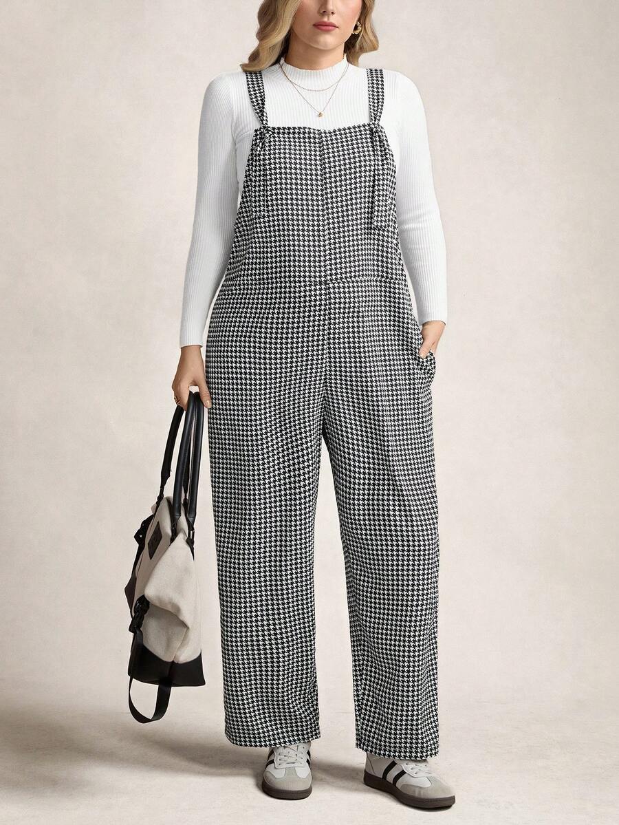 Zelara Tuta intera per donna taglia grande per autunno e inverno, San Valentino, tuta estiva regolabile con bretelle, tutina casual con tasche, gonne autunnali con tasche, nuovo outfit per donna per Capodanno, outfit per vacanze, tuta per feste di vacanza, outfit per vacanze per donna