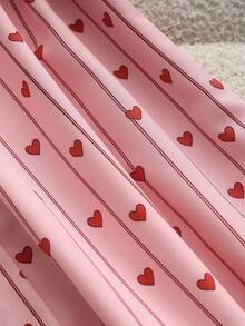 Chiquease French-Style Fashionable Casual Versatile Loose-Fitting Slimming Shirt Collar Pink Striped Top Heart Print Long-Sleeved Shirt Women's Outdoor Wear New Spring Shirt Women's Valentine's Day Outfit Summer Top Women's Casual Wear Pink Women's Shirt Red Women's Shirt Pink Shirt Women's Shirt Striped Shirt Heart Shirt Long Sleeve Shirt Pink Striped Shirt Heart Print Shirt Casual Shirt Women's Button-Up Shirt Button-Down Shirt - Pink - View 3