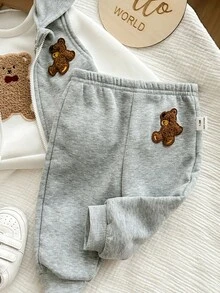 Buy 2 Get 1 Free, 3-Pack Newbornl Casual Simple With Grab Thermal Lined Hooded Vest And Round Neck Sweatshirt And Trousers High Cost-Effective Multi-Piece Set Suitable For Birthday Parties, Evening Parties, Performances, Weddings, Baptisms, Opening Ceremonies Suitable For Daily Use Suitable For Suitable For Travel Suitable For Autumn And Winter