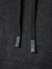 Sport MetroGents Regular Fit Men's Plain Black Hoodie With Drawstring And Graphic Details For Sport Or Leisure Gothic Hoodies Custom Hoodies Graphic Hoodies Vintage Hoodies Black Hoodies