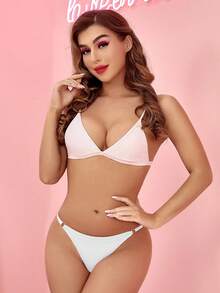 Ring Linked Sexy G-String Bridallingerie - White - View 3