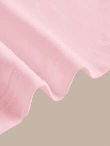 SHEIN BASICS maglietta casual da donna a maniche corte, vestibilità morbida e ampia, spalle scoperte, colore tinta unita, estiva - Rosa Baby - Visualizzare 7