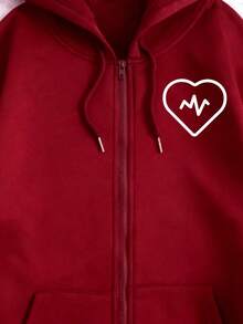 Women Sweatshirts - Burgundy - View 2