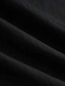 PAVTROS 男士翻领拉链半开襟时尚百搭通勤短袖衬衫，复古，个性化，度假，男士，派对，Y2K，夏季，节日，新年，搜索 - 黑色 - 查看 8