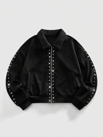 Cappotto casual da uomo con borchie, stile di strada autunno/inverno