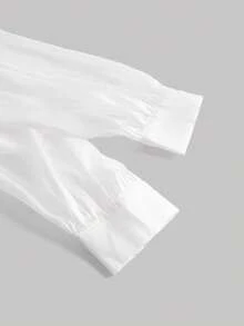 Firerie Kids Firerie Kids Váy chữ A Nova Glow Tween cho bé gái thanh lịch màu đen và trắng, hai tông màu, cắt phía trước, 2 trong 1, áo sơ mi dài tay cho mùa thu đông, váy thu/đông, thích hợp mặc hàng ngày, những dịp thường ngày, tiệc tùng sang trọng hoặc tiệc sinh nhật, tiệc Giáng sinh - màu đen - Xem 3