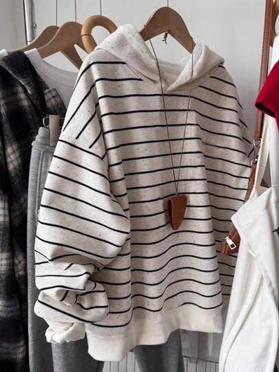 Sparklyn 少女休闲条纹卫衣，秋冬季