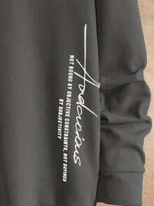 HIMLAND 男士圆领简约针织休闲长袖T恤 - 灰色 - 查看 3