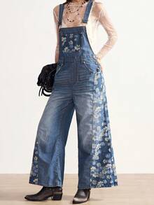 Bohemela Mono recto de pierna recta y sin mangas de moda para mujer, azul - Azul - Ver 8