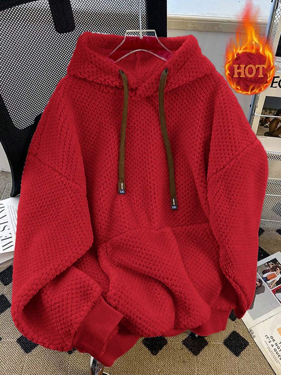 GlowEve 25件装高端小众毛绒保暖内衬卫衣，秋冬季 - 紅色 - 查看 1