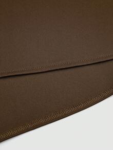 Sweetra Chân váy chữ A xếp ly cổ điển, giản dị dành cho nữ, đi làm/đi chơi - Cà phê nâu - Xem 7