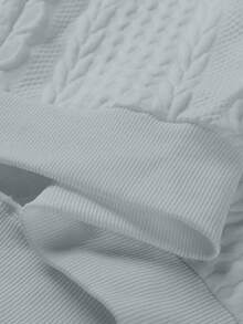 Manfinity CasualCool Herren Lässig einfarbiger strukturierter Reißverschluss-Stehkragen Sweatshirt, Herren Herbst Neu einfarbig Weiß minimalistischer Lässig Reißverschluss Pullover Sweatshirt, für Herren, vielseitige Artikel für den täglichen Arbeitsweg, Reisen - Hellgrau - Übersicht 7