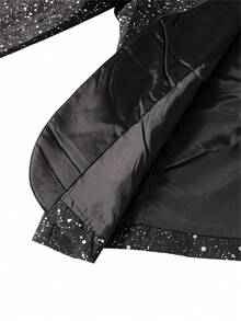 2pcs Black Suit Set: Long Sleeve Jacket + Trousers, Shiny Minimalist Casual Outfit, Suitable For Piano/Violin Performances, Weddings, Graduations, Formal Occasions, Gentleman's Attire, Birthday Parties, Evening Events, Performances, Receptions, Wedding Season, Halloween, Christmas, Autumn/Winter Gifts, Valentine's Day Boy's Party Suit, Black Suit Set Teenage Boys Suit Set Suits For Boys Black Black 2 Piece Set For Boys Black Suit For Boys Boy Tuxedo Black - Black - View 6