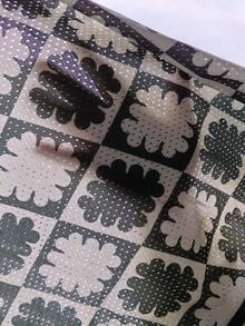 Manfinity RSRT Áo Polo nam tay ngắn in họa tiết toàn thân, dáng rộng, màu xanh lá cây, áo sơ mi nam tay ngắn in họa tiết, áo sơ mi họa tiết màu xanh lá cây. - Màu xanh lá cây đậm - Xem 5