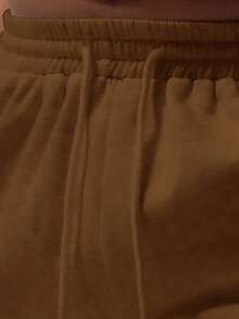 MUSERA Quần jogger ống đứng co giãn cỡ lớn, thích hợp mặc hàng ngày. - Màu nâu Sô-cô-la - Xem 6