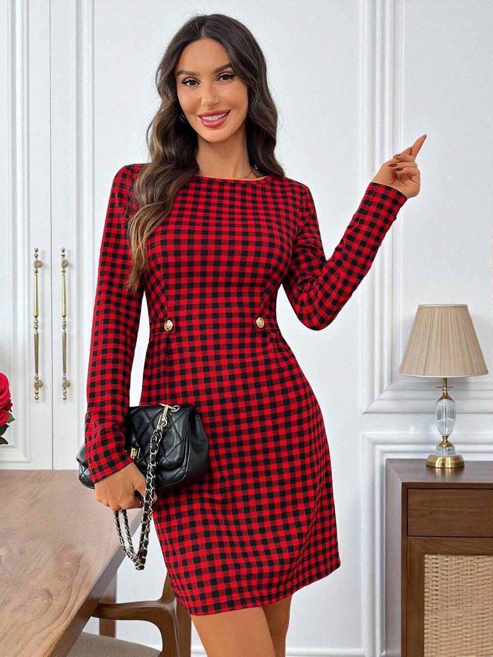 winter office dresses MEROKEETY Women's Fall 2025 Long Sleeve Bodycon Sweater Dress Button Crew Neck Formal Mini Dresses, Black, Small and the washing cycle is very short 10 Winter Office Outfits That