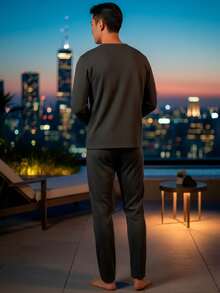 Men Thermal Underwear Sets - Dark Grey - View 3